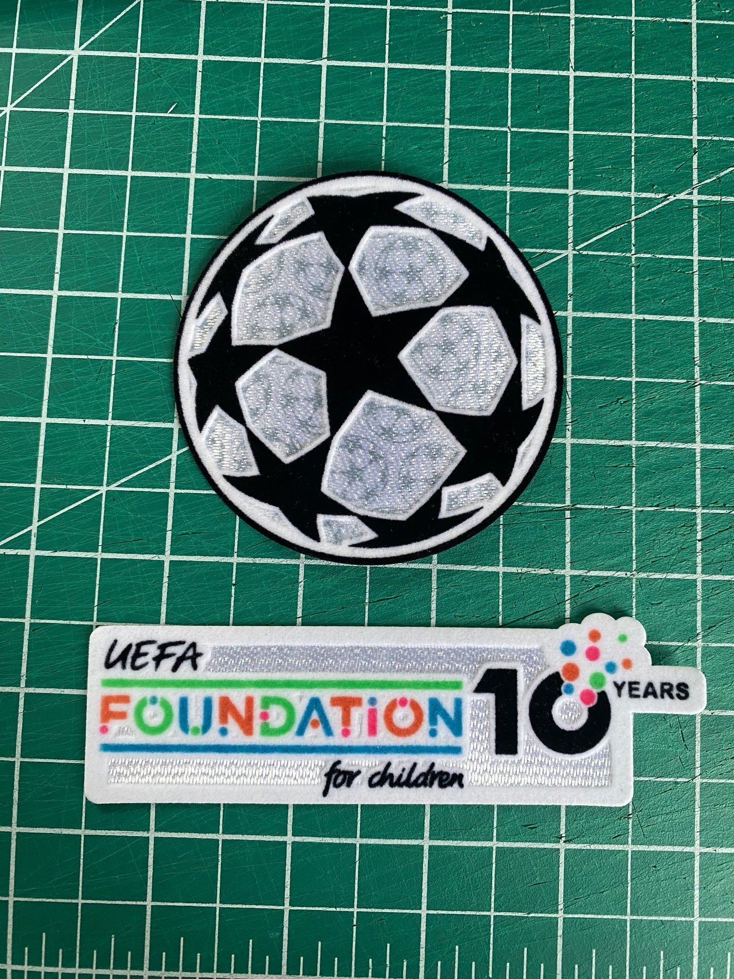 2025-26 Champions League Starball Sleeve Patch Badge Player Size iron on