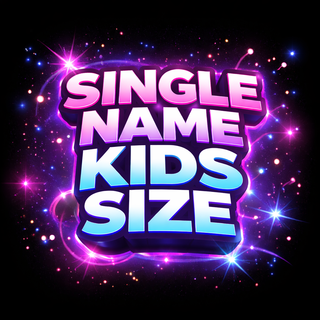 Single name kids size