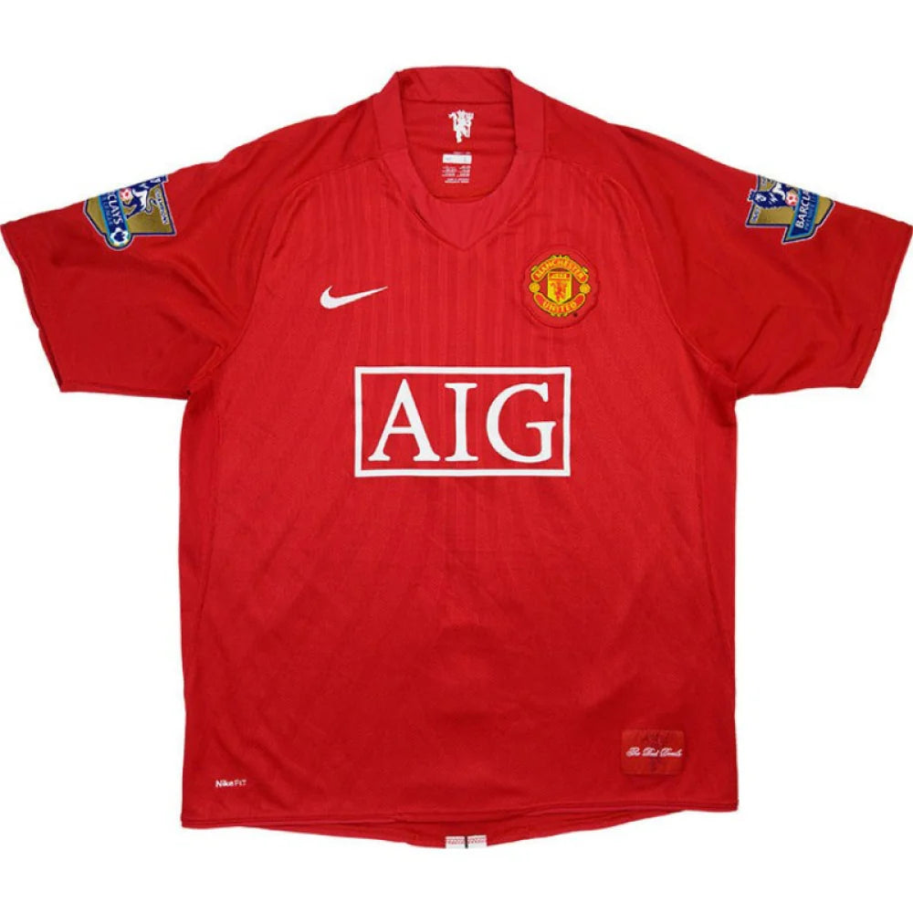 AIG MANCHESTER UNITED 2008/2009 FRONT SPONSOR HOME AND AWAY