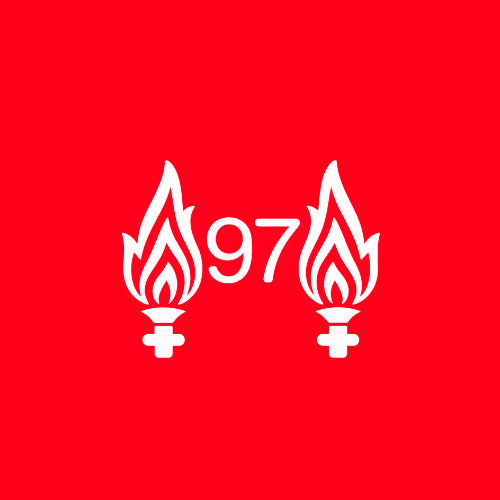 Liverpool 97 flames emblem for back of shirt