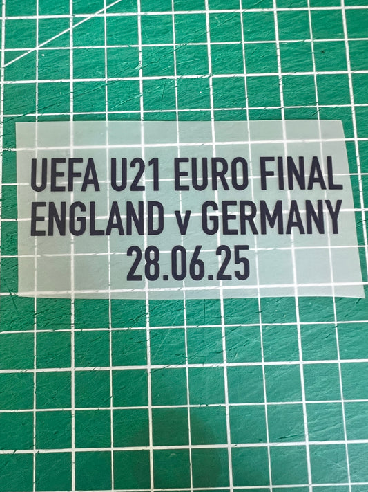 UEFA U21 Euro Final England v Germany 2025 match detail