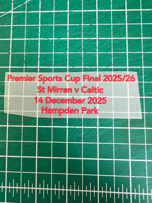 Premier Sports Cup Final 2025/2026 St Mirren v Celtic Match Details