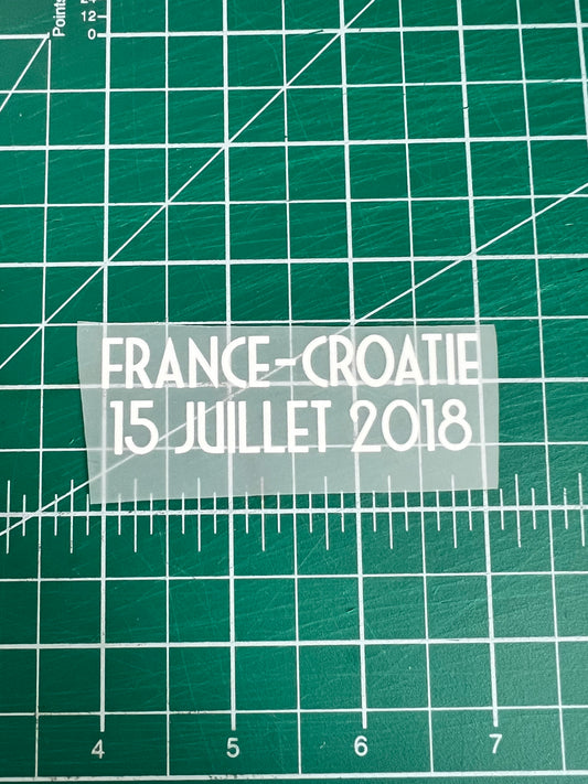 World Cup 2018 Final France v Croatia match details