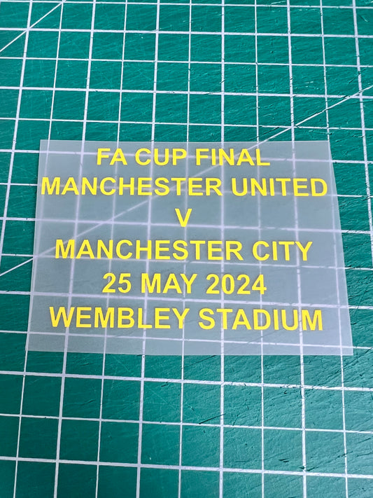 FA Cup Final 2024 Manchester United v Manchester City match details