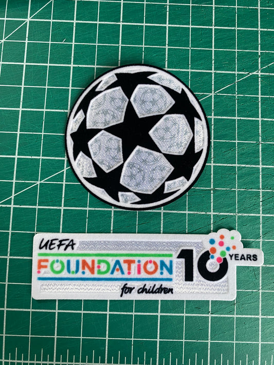 2025-26 Champions League Starball Sleeve Patch Badge Player Size iron on