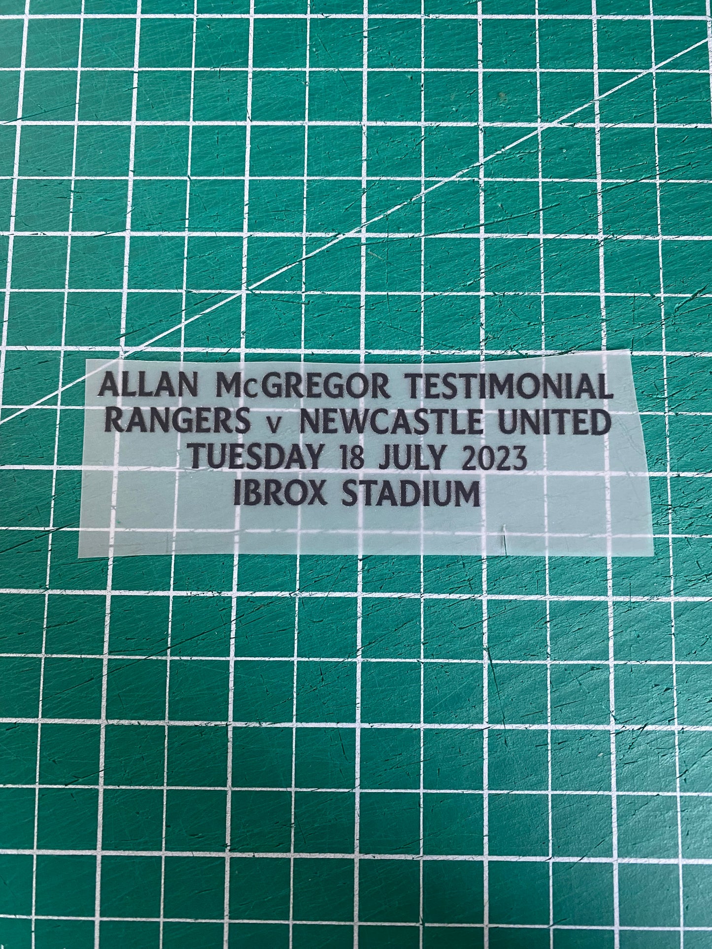 Allan McGregor Testimonial Rangers V Newcastle 2023 match details