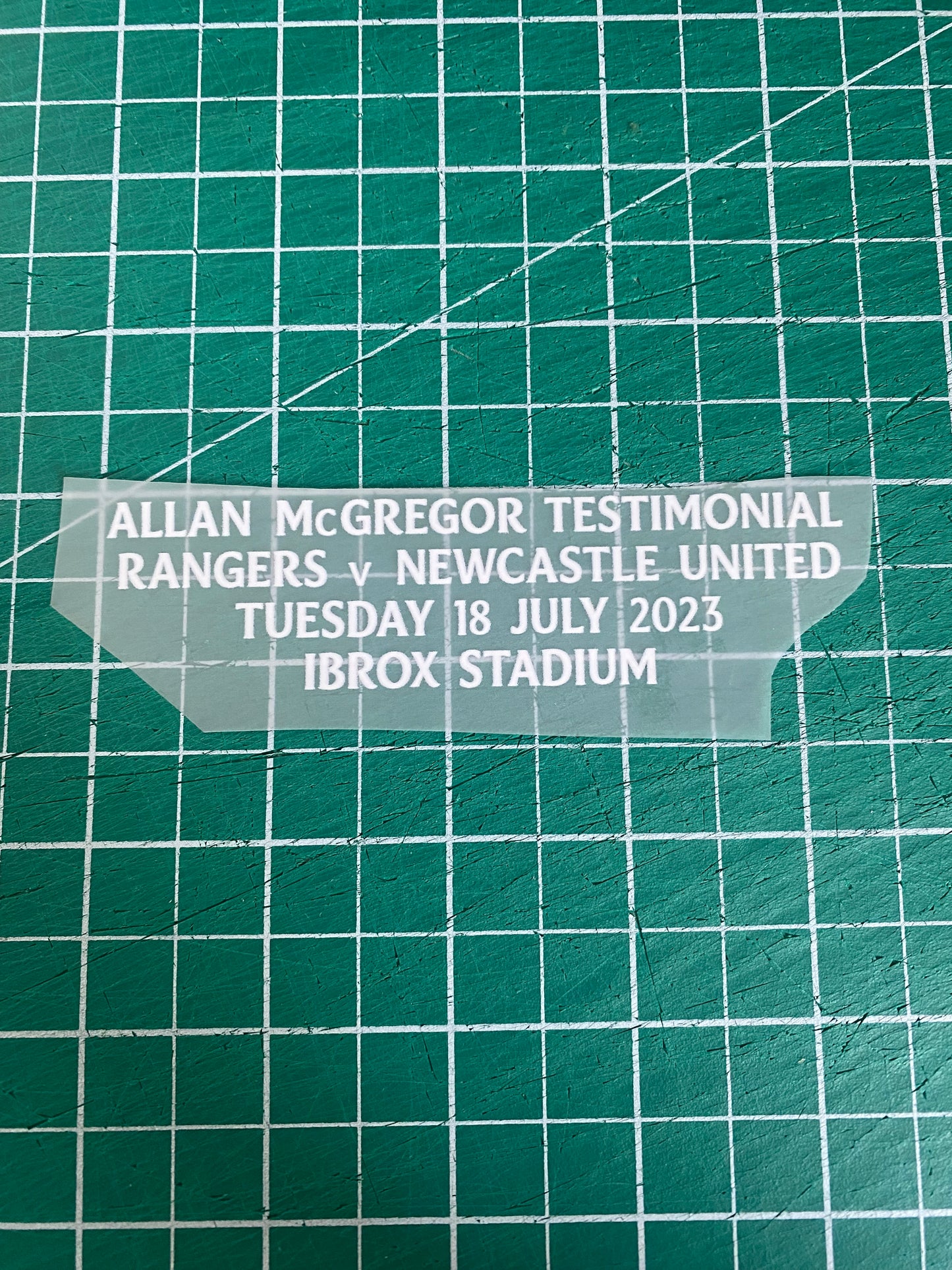 Allan McGregor Testimonial Rangers V Newcastle 2023 match details