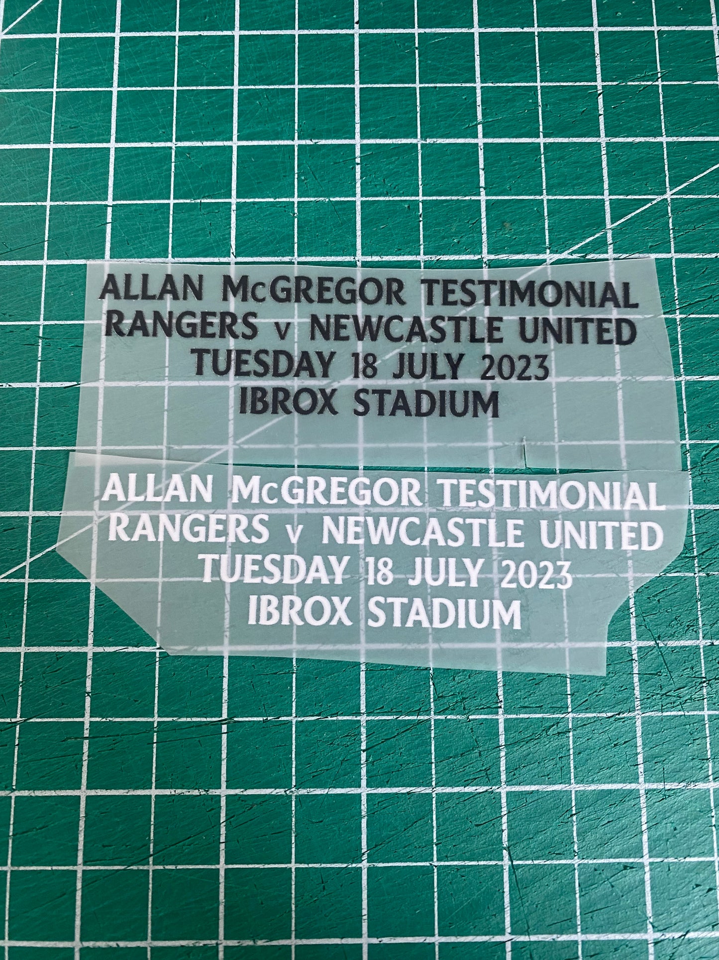 Allan McGregor Testimonial Rangers V Newcastle 2023 match details