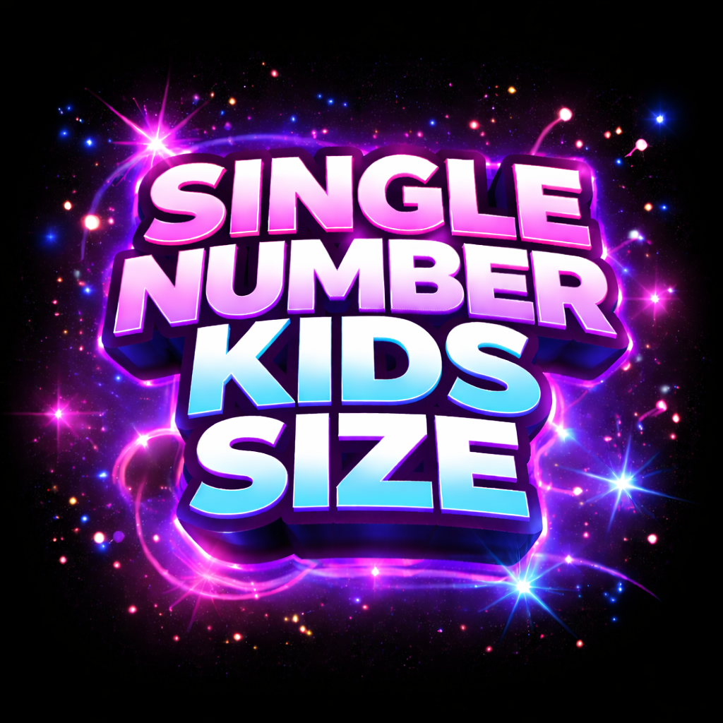 Single number kids size