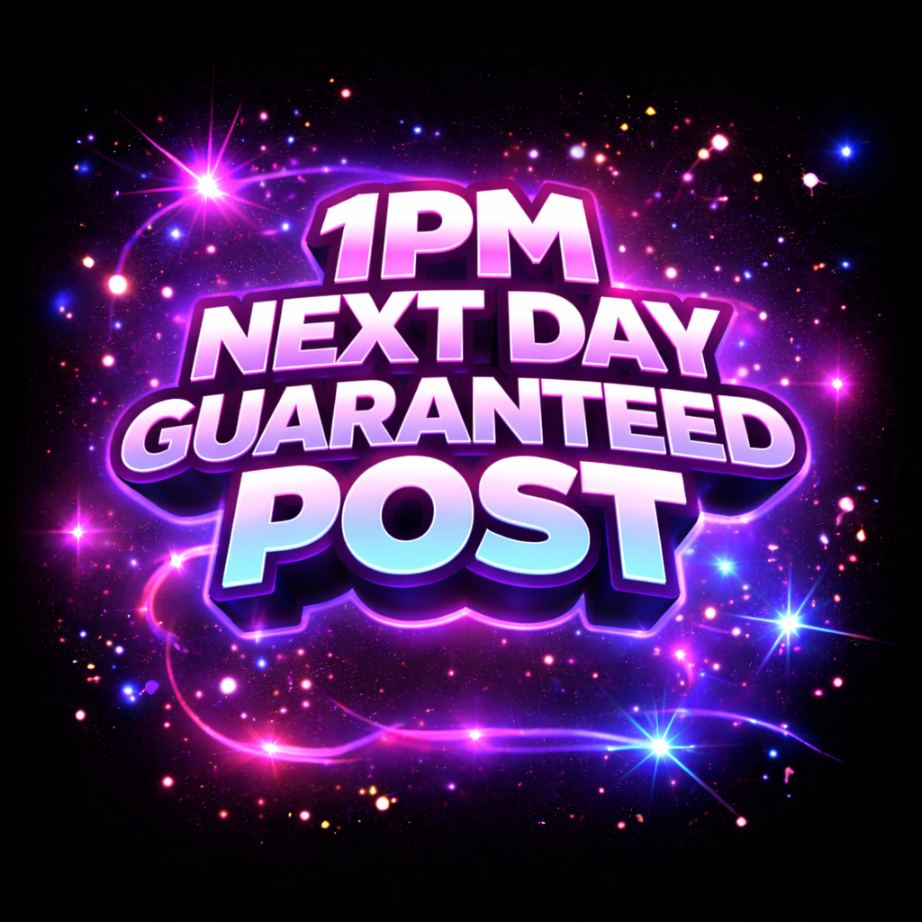 Next day 1pm guaranteed post £9.75