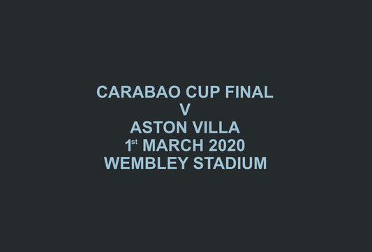 2020 CARABAO CUP FINAL MATCH DETAILS FOR MANCHESTER CITY SHIRT