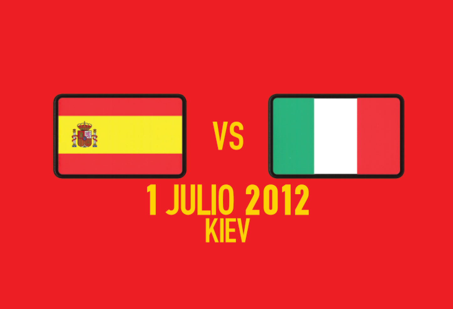 EURO 2012 Final Spain v Italy match details