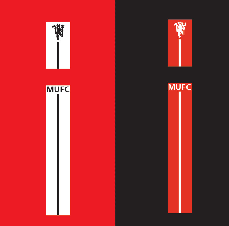 Manchester United back stripes 2007/2009 home and away